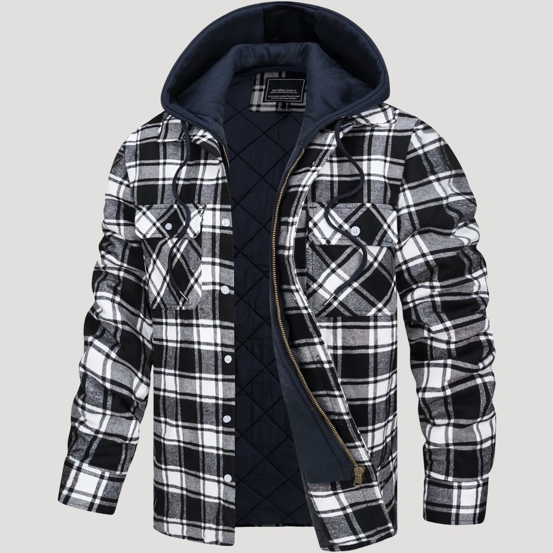 Ramos | Zip-Up Checked Jacket