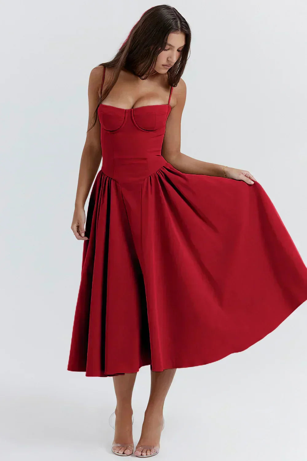 Joanne - Sophisticated sleeveless corset dress