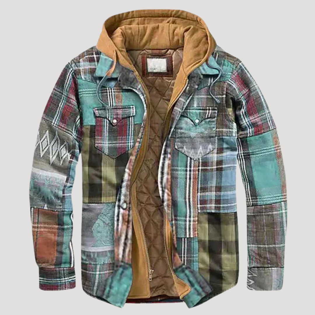 Davorin | Stylish Checked and Patchwork Blazer