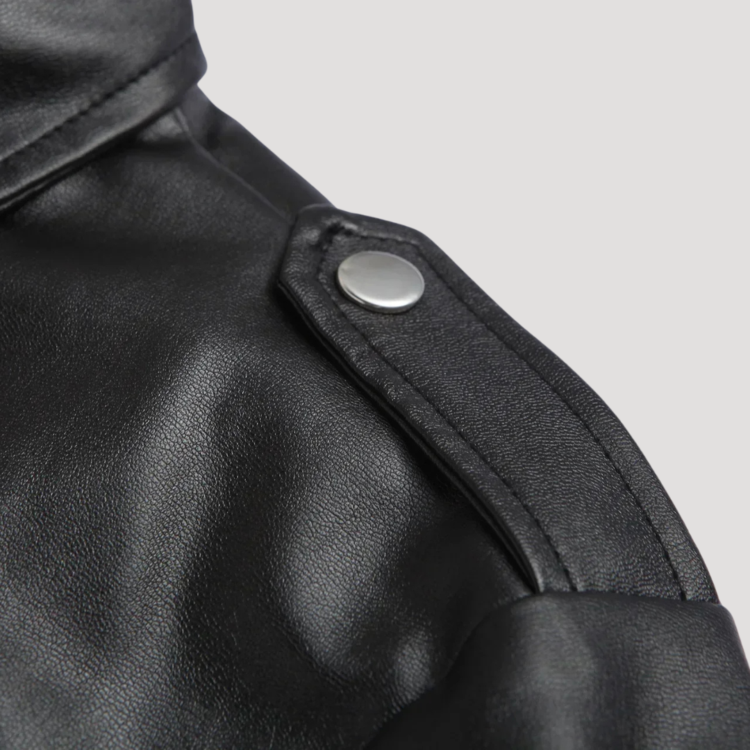 Erazm | Stylish Leather Bomber Jacket