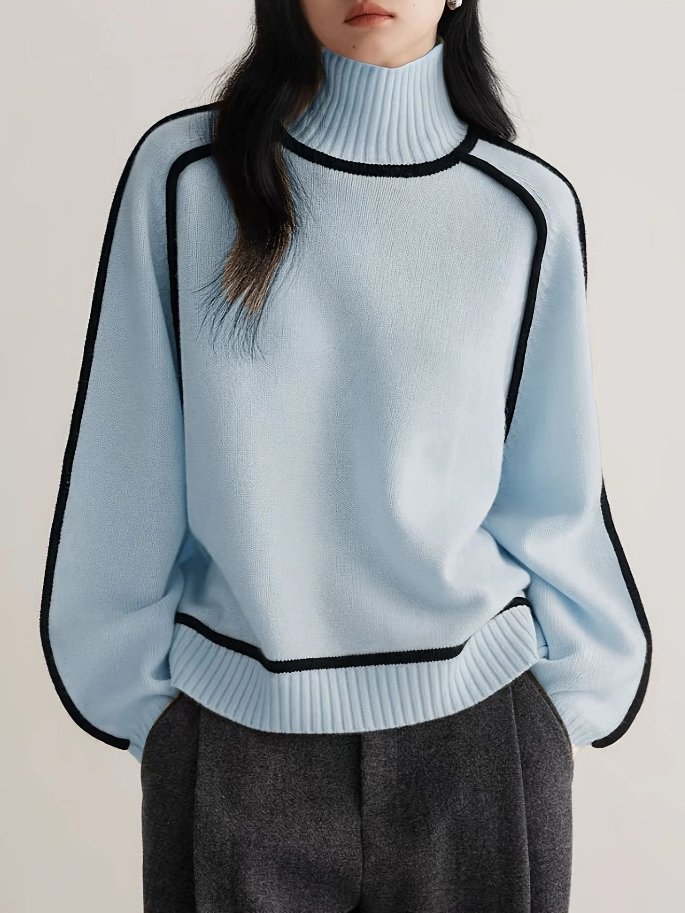 Isabella - Relaxed Roll Neck Sweater