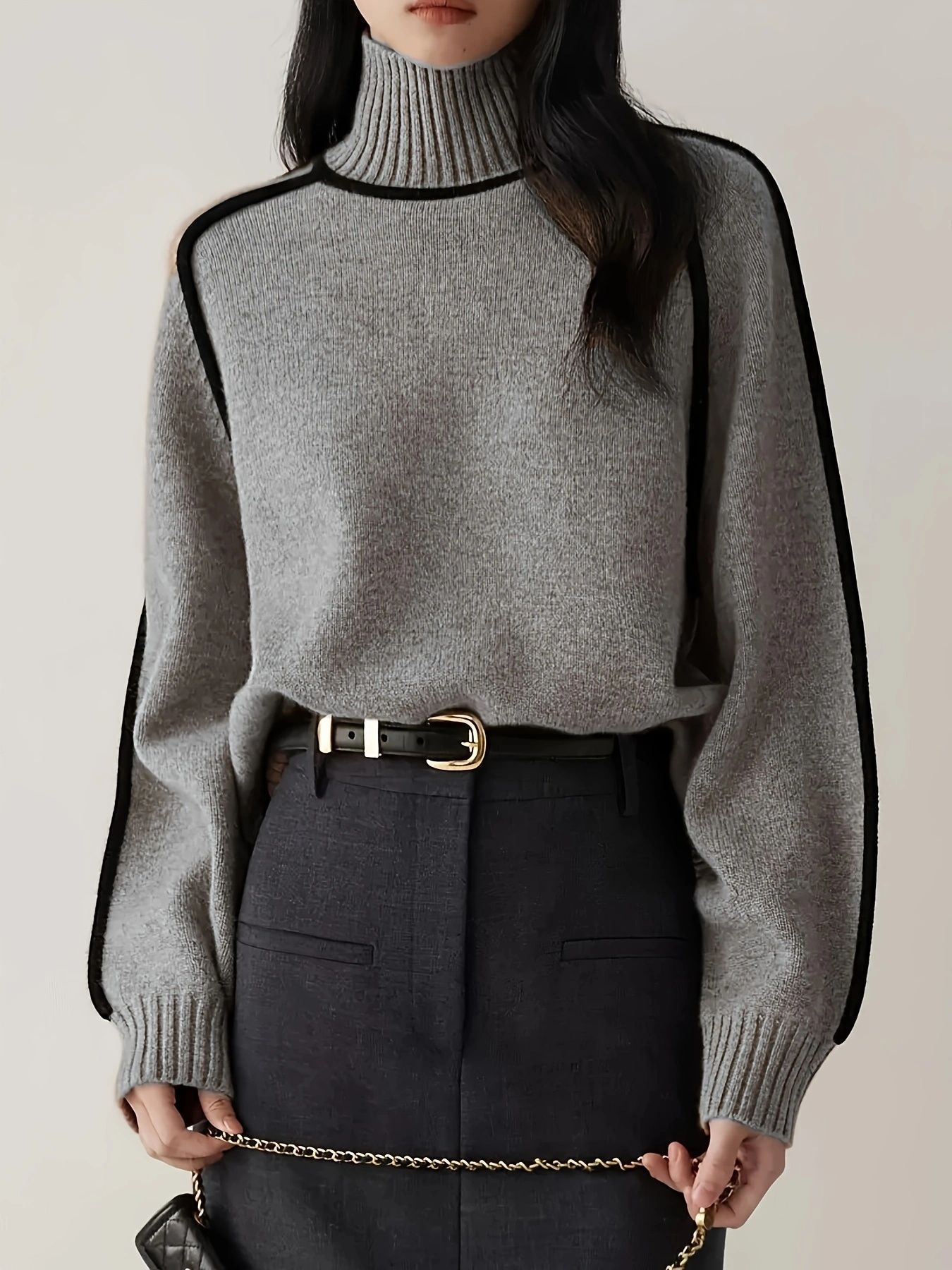 Isabella - Relaxed Roll Neck Sweater