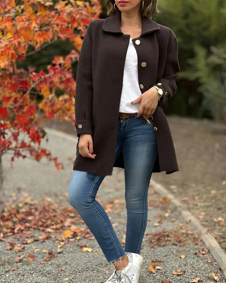 MOANA | Classic Oversized Coat Featuring Bow Accents