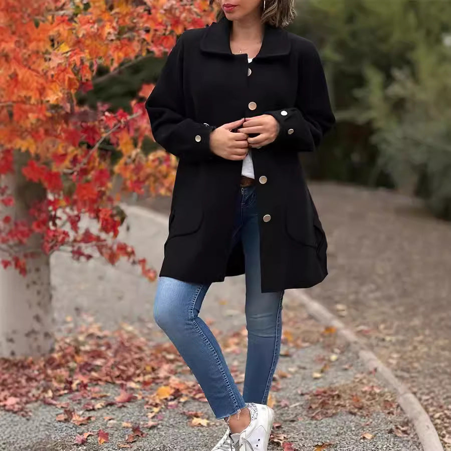 MOANA | Classic Oversized Coat Featuring Bow Accents