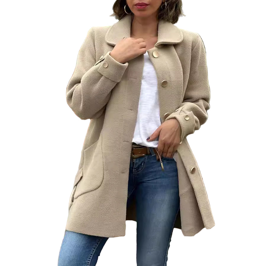 MOANA | Classic Oversized Coat Featuring Bow Accents