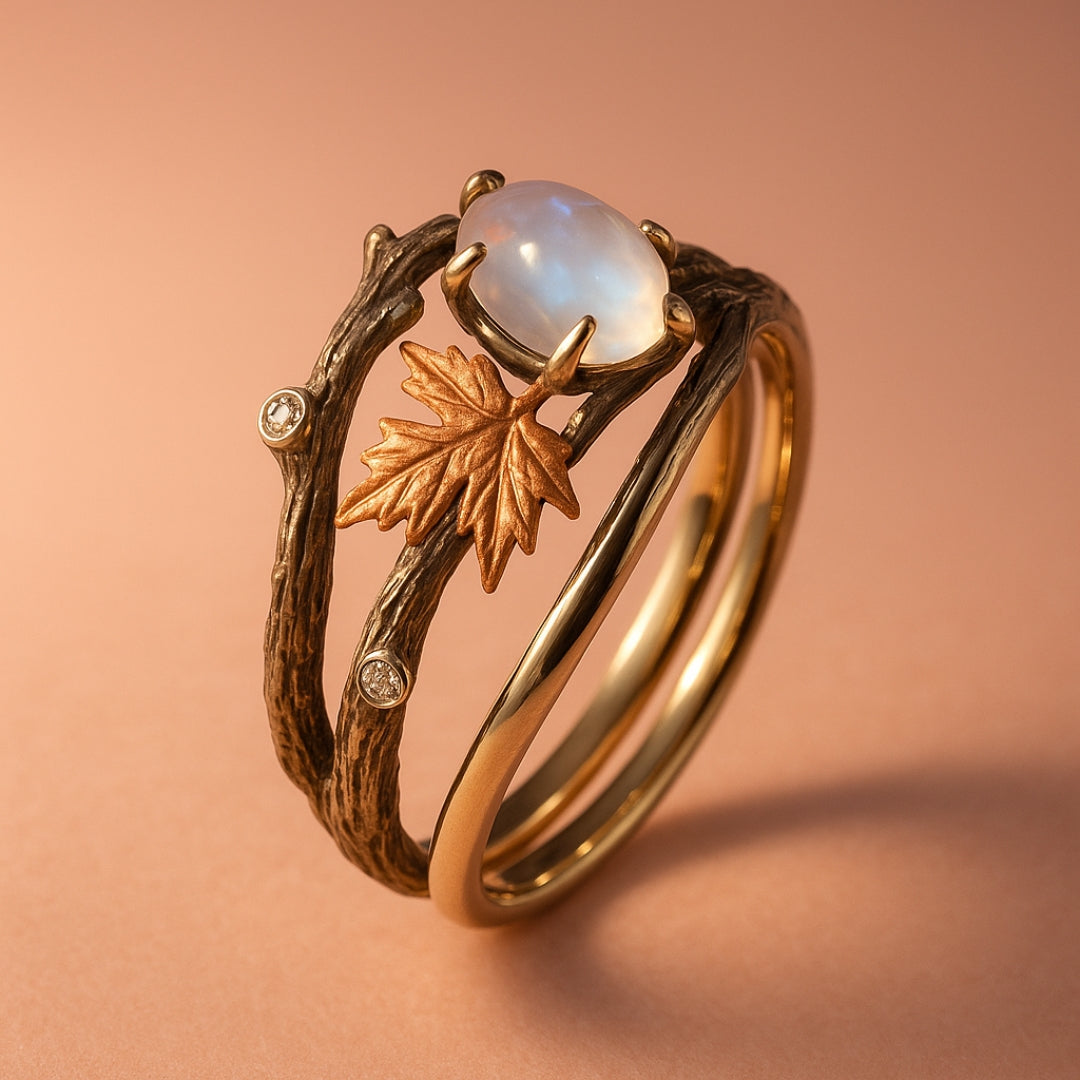 Luminous Moonstone Ring