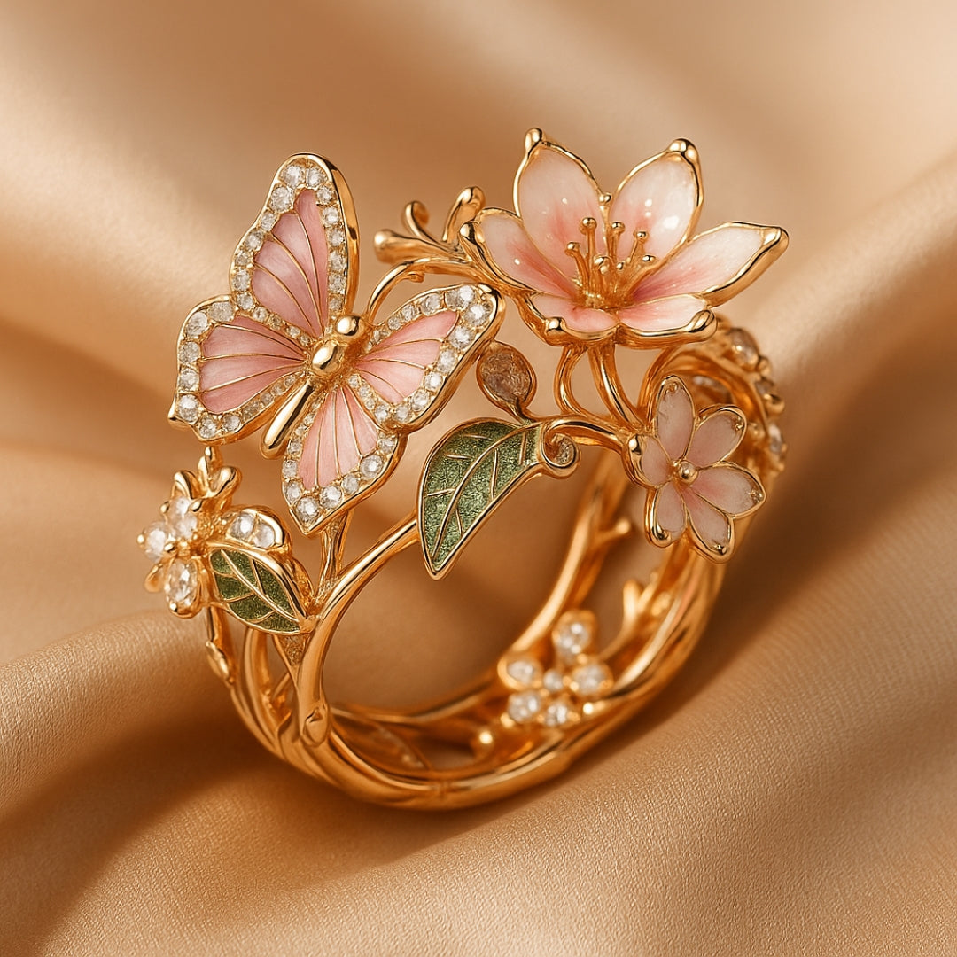 Zirconia Butterfly Ring