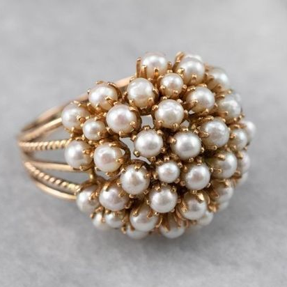 Moonlit Pearl Ring