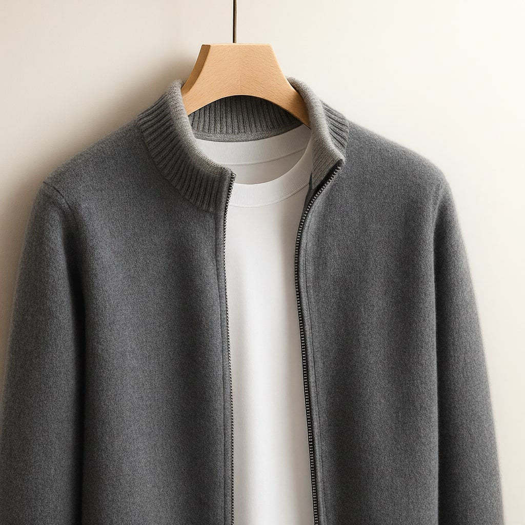 HARVEY™ | Sophisticated Wool Zip Jacket